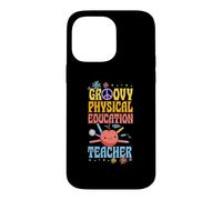 Custodia per iPhone 14 Pro Max Groovy Educazione Fisica Insegnante 60s Throwback Day Pace