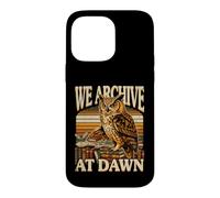 Custodia per iPhone 14 Pro Max Gufo del libro di mezzanotte che archiviamo a Dawn Readers