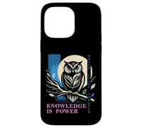 Custodia per iPhone 14 Pro Max Gufo - Knowledge is Power - Wisdom Owl Design