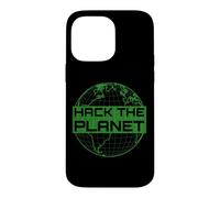 Custodia per iPhone 14 Pro Max Hack the Planet T-Shirt - Design verde per computer hacker