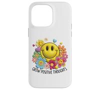 Custodia per iPhone 14 Pro Max Happy Face Flower Garden Grow Positive Smile Retro