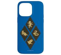 Custodia per iPhone 14 Pro Max Harry Potter Diamond Lion, Raven, Snake and Badger