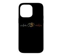 Custodia per iPhone 14 Pro Max Heartbeat Cat Hand Heart ECG Medical Cat Lover
