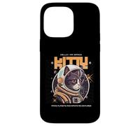 Custodia per iPhone 14 Pro Max Hello I Am Spazio Kitty Fantascienza Zampe Pianeti Avventure