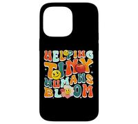 Custodia per iPhone 14 Pro Max Helping Tiny Humans Bloom Retro Colorful Teacher Design