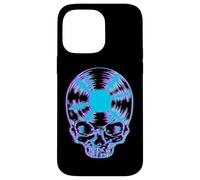 Custodia per iPhone 14 Pro Max House Music Glitch Optical Illusion EDM Rave DJ Skull LP