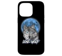 Custodia per iPhone 14 Pro Max Howling Lone Wolf On Moon Animal Funny Wolves Lover