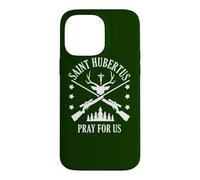 Custodia per iPhone 14 Pro Max Hubert Hubertus Patrono dei Cacciatori Attrezzatura per fucili da caccia