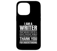 Custodia per iPhone 14 Pro Max I Am a Writer Funny Author Gift