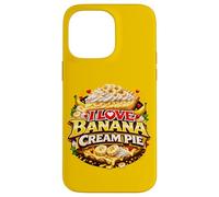 Custodia per iPhone 14 Pro Max I Love Banana Cream Pie Retro Diner Dessert Topping Cherry