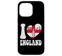 Custodia per iPhone 14 Pro Max I Love London England Bandiera con cuore orgoglioso papà inglese mamma zia