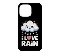 Custodia per iPhone 14 Pro Max I Love Rain Amante Pioggia Accogliente