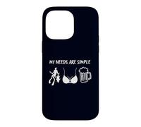 Custodia per iPhone 14 Pro Max I miei bisogni sono semplici pesca subacquea bikini birra oceano design