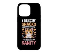 Custodia per iPhone 14 Pro Max I RESCUE SNACKS FROM THE COUNTER SHE RESCUES MY SANITY