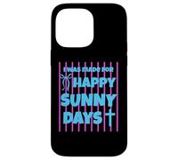 Custodia per iPhone 14 Pro Max I Was Made For Happy Sunny Days - Fiocco a righe rosa