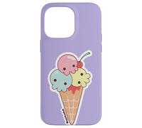 Custodia per iPhone 14 Pro Max Ice Cream Skull Spoopy Yami Kawaii Halloween Design, Pastel