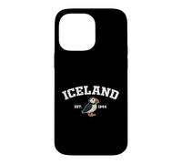 Custodia per iPhone 14 Pro Max Iceland Puffin Vintage Icelandic Souvenir