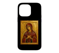 Custodia per iPhone 14 Pro Max Icona della Madonna Addolorata - Le Sette Spade di Maria