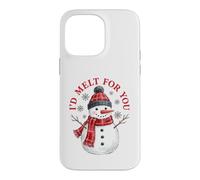 Custodia per iPhone 14 Pro Max I'd Melt For You Snowman Winter Holiday Christmas