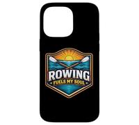 Custodia per iPhone 14 Pro Max Il canottaggio alimenta il mio motto dell'atleta della squadra Soul Row