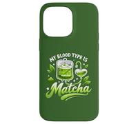 Custodia per iPhone 14 Pro Max Il mio gruppo sanguigno è Matcha IV Bag Green Latte Drink