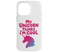 Custodia per iPhone 14 Pro Max Il mio unicorno pensa che io sia un simpatico e carino animaletto di fantasia