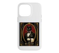 Custodia per iPhone 14 Pro Max Il mistero dell'omicidio del gatto nero Art Déco di Butler