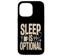 Custodia per iPhone 14 Pro Max Il sonno è facoltativo infermiera medico notte turno caffè