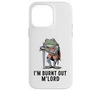 Custodia per iPhone 14 Pro Max Im Burnt Out MLord Funny Knight Frog Meme Boys Men Sarcastic