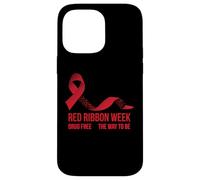 Custodia per iPhone 14 Pro Max Indossiamo la consapevolezza della settimana del nastro rosso rosso ottobre senza droghe