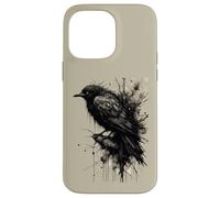 Custodia per iPhone 14 Pro Max Inkstorm Crow Silenzio davanti alla caw