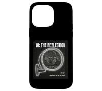 Custodia per iPhone 14 Pro Max Intelligenza Artificiale Mirror Dati Self Cyberpunk AI grande