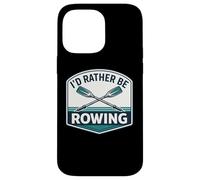 Custodia per iPhone 14 Pro Max Io d Rather Be Rowing Crew Team Row Lover Atleta Citazione Joke