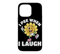 Custodia per iPhone 14 Pro Max Io pipì quando rido fiore giallo pipì scherzo umorismo