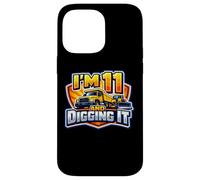 Custodia per iPhone 14 Pro Max Io sono 11 E Digging It Boys 11 ° compleanno camion da costruzione