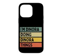 Custodia per iPhone 14 Pro Max Io sono Dinora Doing Dinora Things Divertente Citazione Personalizzata