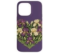 Custodia per iPhone 14 Pro Max Iris Cuore Floreale Primavera Love Art