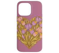 Custodia per iPhone 14 Pro Max Iris Cuore Floreale Primavera Love Art