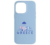 Custodia per iPhone 14 Pro Max Isola di Santorini Grecia Chiese greco-ortodosse Minimalista