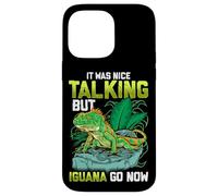 Custodia per iPhone 14 Pro Max It Was Nice Talking but Iguana Go Now Iguana Funny Pun