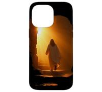 Custodia per iPhone 14 Pro Max Jesus Christ Glorious Resurrection Christian Faith (Black)