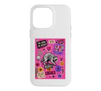 Custodia per iPhone 14 Pro Max Jimothy rispetta la gente del posto Punk Pop Collage Raccoon Seattle
