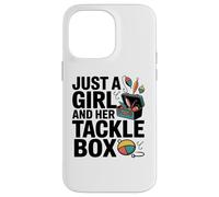 Custodia per iPhone 14 Pro Max Just a Girl With Her Tackle Box Divertente Da Pesca Da Donna