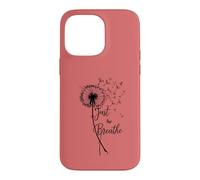 Custodia per iPhone 14 Pro Max Just Breathe Dandelion Butterfly Inspirational Boho Floral