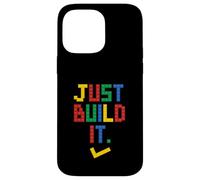 Custodia per iPhone 14 Pro Max Just Build It Master Builder Building Block Ragazzi Ragazze