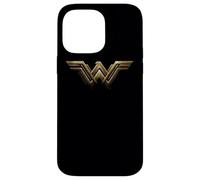 Custodia per iPhone 14 Pro Max Justice League Movie Wonder Woman Logo: Black Background