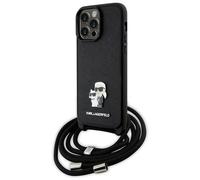 Custodia per iPhone 14 Pro Max Karl Lagerfeld Crossbody Saffiano Black