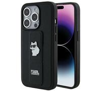 Custodia per iPhone 14 Pro Max Karl Lagerfeld Gripstand Saffiano Nero