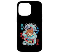 Custodia per iPhone 14 Pro Max Kawaii Anime Cartoon Boy Protetto Da Drago Giapponese