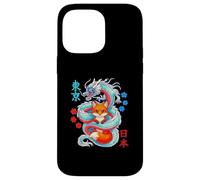 Custodia per iPhone 14 Pro Max Kawaii Anime Kitsune Fox Protetto Da Drago Giapponese